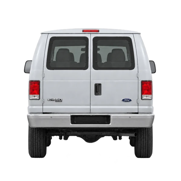 Ford E-450 2011 prata, vista traseira