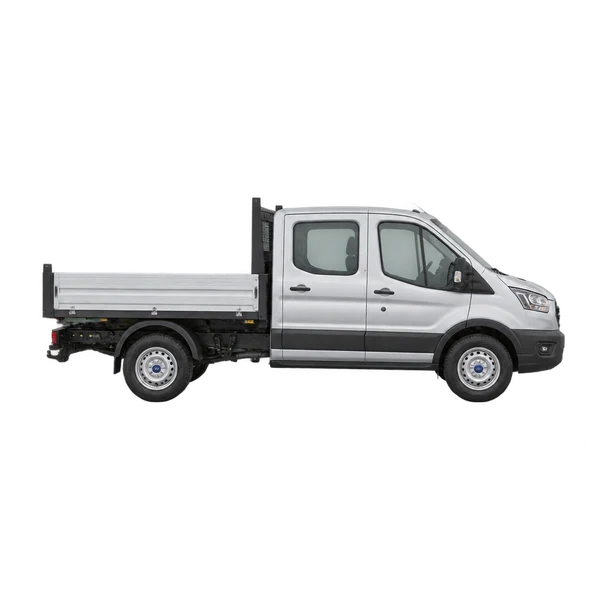 Ford E-Transit Kipper 2023 prata, vista lateral (voltada para a direita)