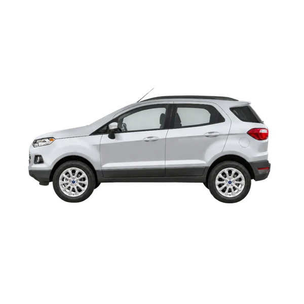 Ford Ecosport 2017 en plateado, vista lateral (mirando a la izquierda)