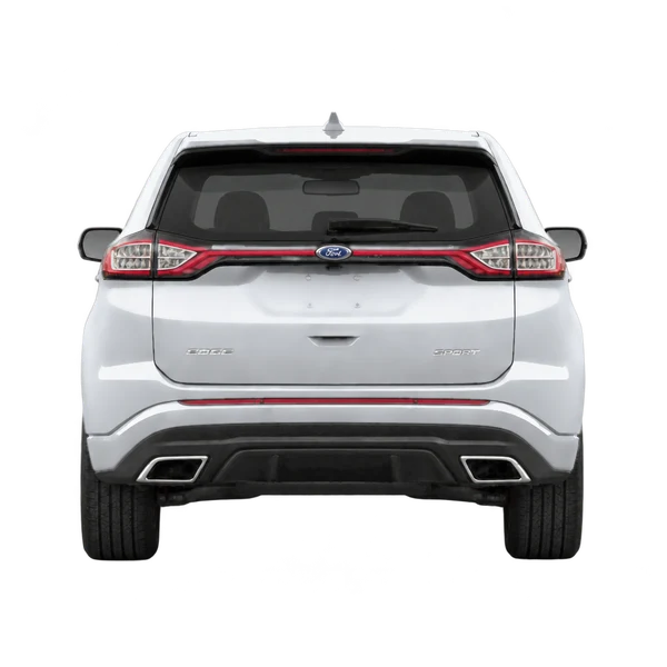 silver 2018 Ford Edge Sport rear view
