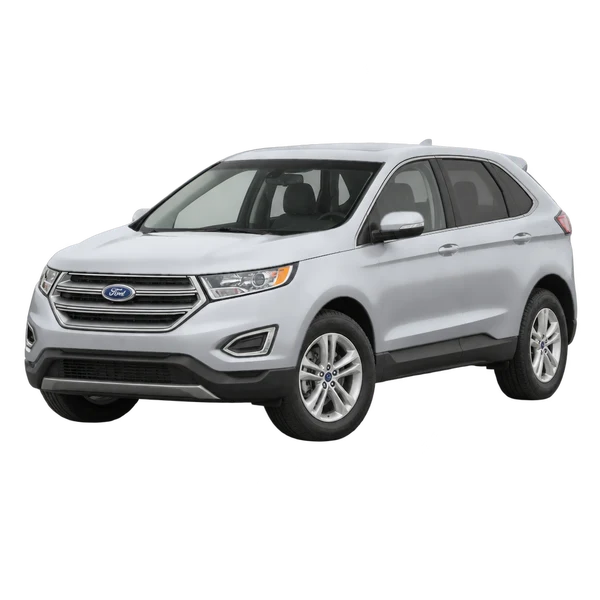 Ford Edge 2015 en plateado, vista frontal tres cuartos (hacia la izquierda)