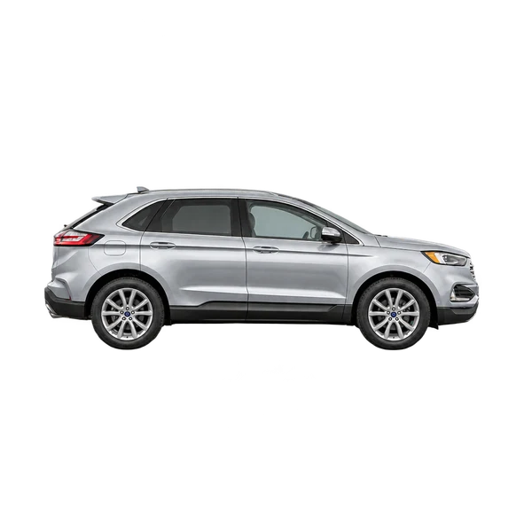 シルバーの2020 Ford Edge（側面（右向き）ビュー）
