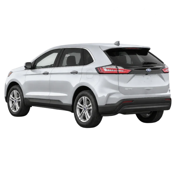 2022 Ford Edge in Silber, Ansicht: Dreiviertelansicht von hinten (nach links gerichtet)