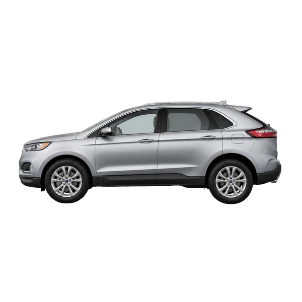 Ford Edge 2025 prata, vista lateral (voltada para a esquerda)