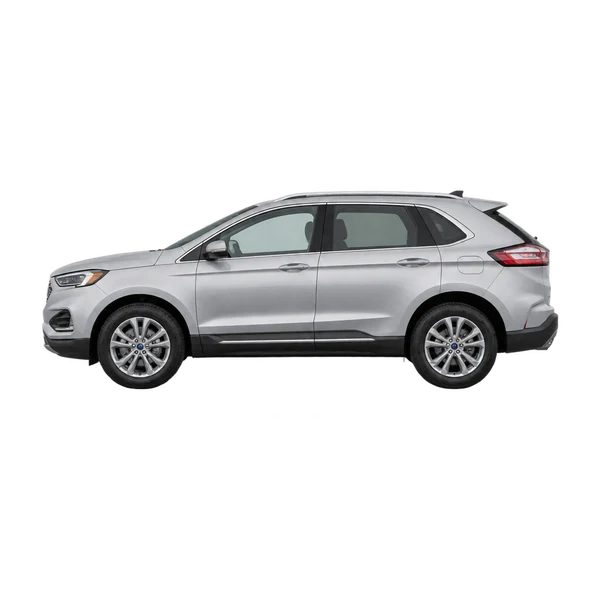 Ford Edge 2026 en plateado, vista lateral (mirando a la izquierda)