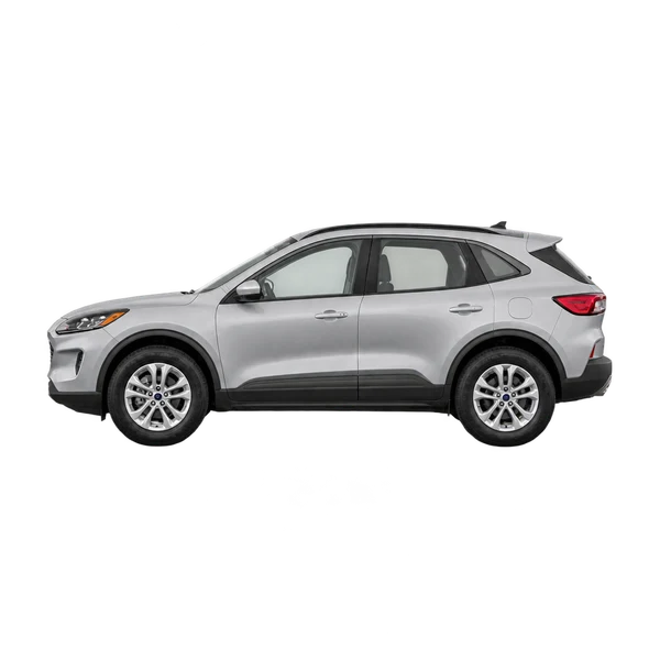シルバーの2022 Ford Escape(側面(左向き)ビュー)