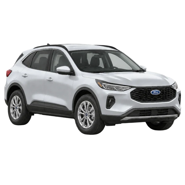 Ford Escape 2024 prata, vista três quartos dianteiro (voltado para a direita)