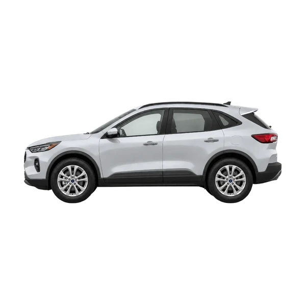 Ford Escape 2027 باللون فضي، منظر جانبي (متجه إلى اليسار)