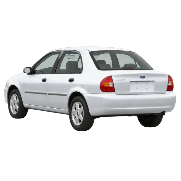 Ford Escort 2003 argent, vue trois-quarts arrière (orienté vers la gauche)