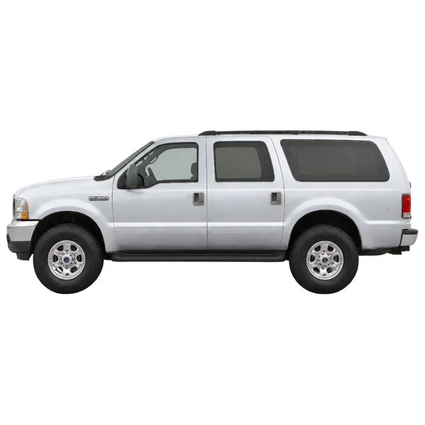 2001 Ford Excursion in Silber, Ansicht: Seite (nach links gerichtet)