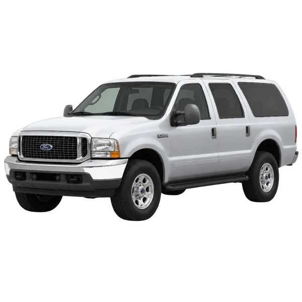 2005 FORD Excursion — Front three-quarter (facing left)、silver