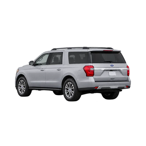 Ford Expedition MAX 2021 argent, vue trois-quarts arrière (orienté vers la gauche)