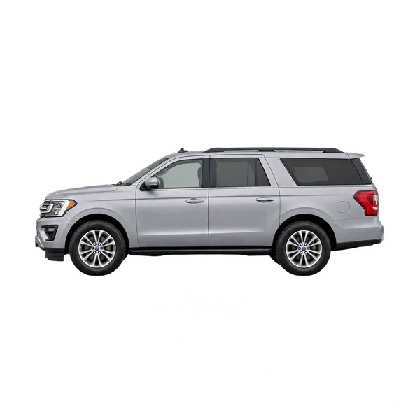 Ford Expedition MAX 2022 باللون فضي، منظر جانبي (متجه إلى اليسار)