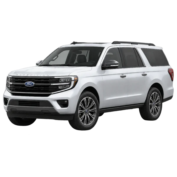 Ford Expedition MAX 2027 argent, vue trois-quarts avant (orienté vers la gauche)