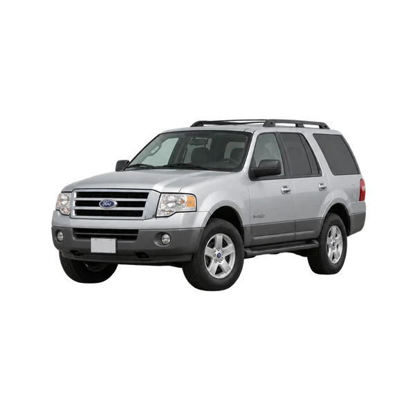 シルバーの2011 Ford Expedition(フロントスリークォーター(左向き)ビュー)