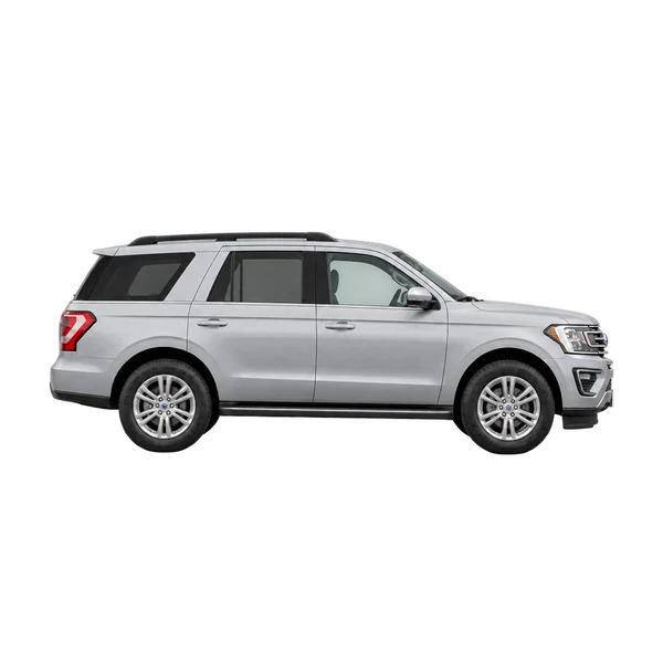 シルバーの2021 Ford Expedition（側面（右向き）ビュー）