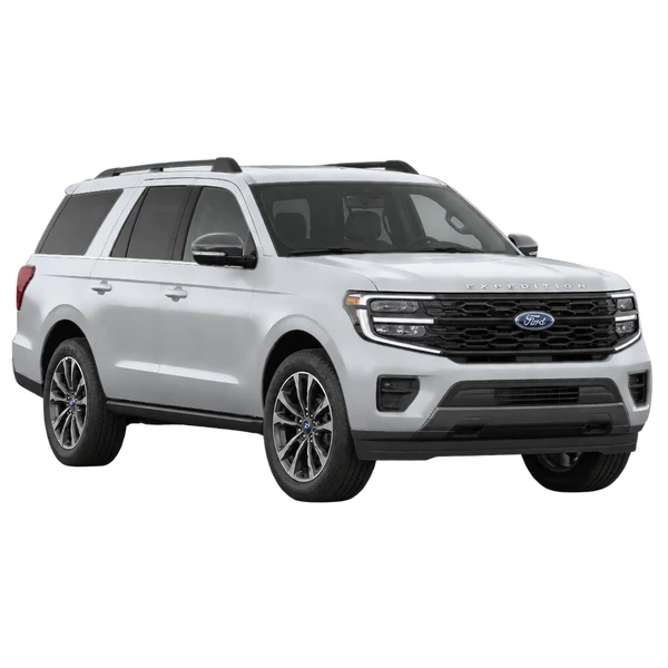 シルバーの2026 Ford Expedition(フロントスリークォーター(左向き)ビュー)