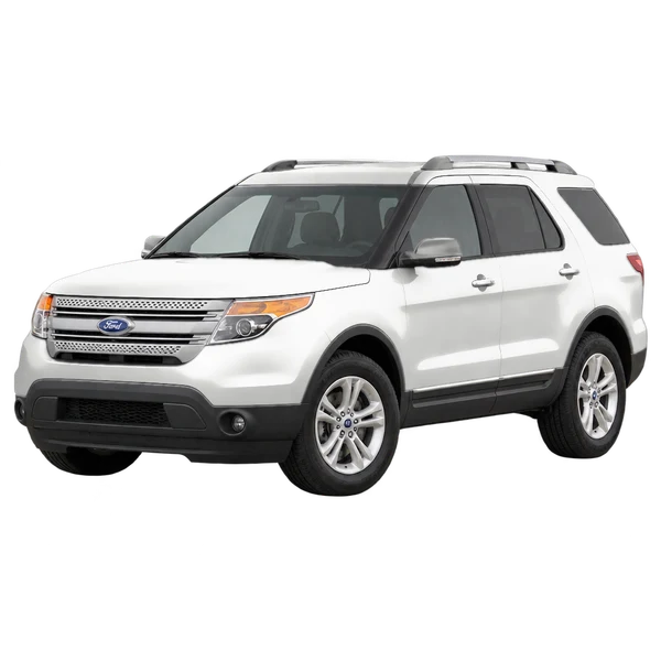 Ford Explorer 2011 en blanco, vista frontal tres cuartos (hacia la izquierda)