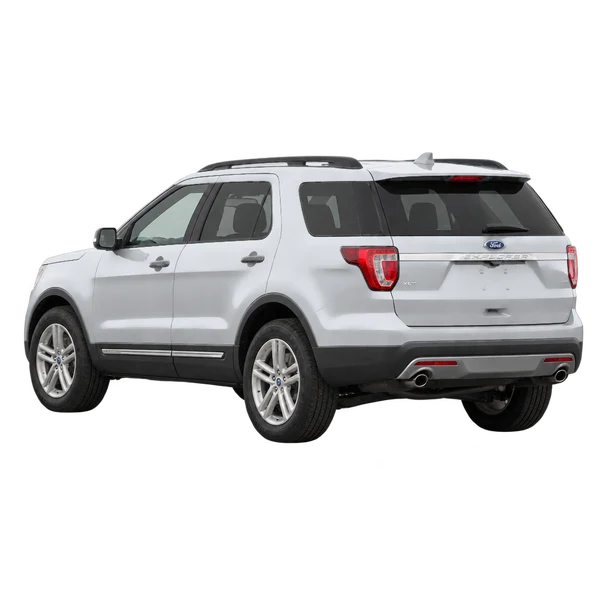 Ford Explorer 2017 argent, vue trois-quarts arrière (orienté vers la gauche)