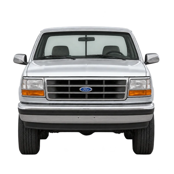 Ford F-150 1992 prata, vista frente