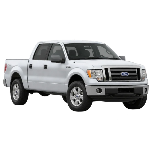 Ford F-150 2009 argent, vue trois-quarts avant (orienté vers la gauche)