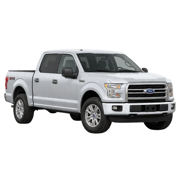 Ford F-150 2017 argent, vue trois-quarts avant (orienté vers la gauche)