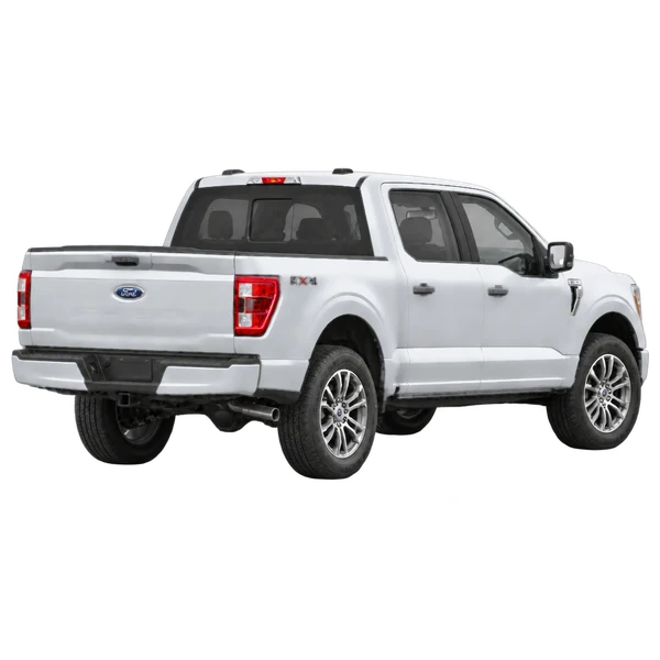 Ford F-150 2021 argent, vue trois-quarts arrière (tourné vers la droite)