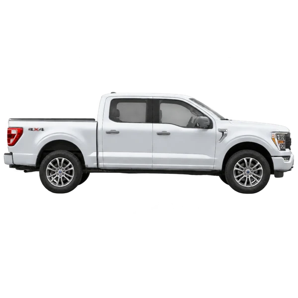 Ford F-150 2021 argent, vue profil (tourné vers la droite)