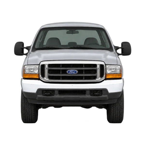 Ford F-250 2008 en plateado, vista frontal