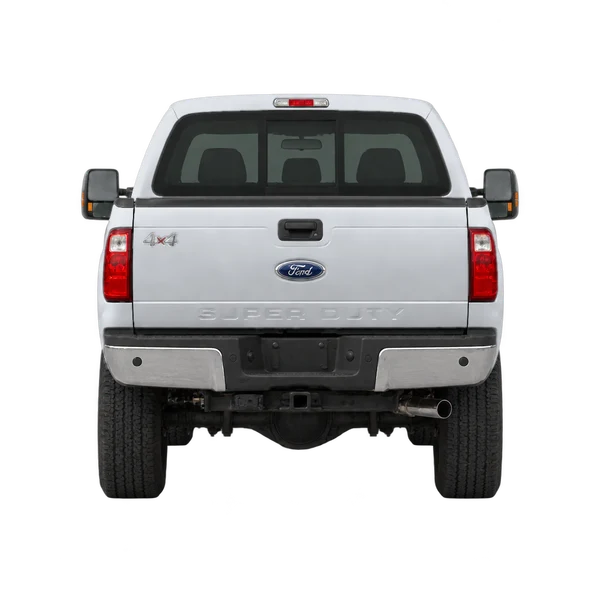 Ford F-250 2011 prata, vista traseira