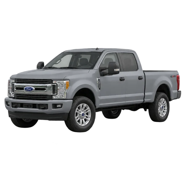 2020 Ford F-250 in grau, Ansicht: Dreiviertelansicht vorne (nach links gerichtet)