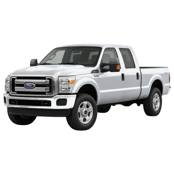 Ford F-350 2011 prata, vista dianteira em três quartos (voltada para a esquerda)