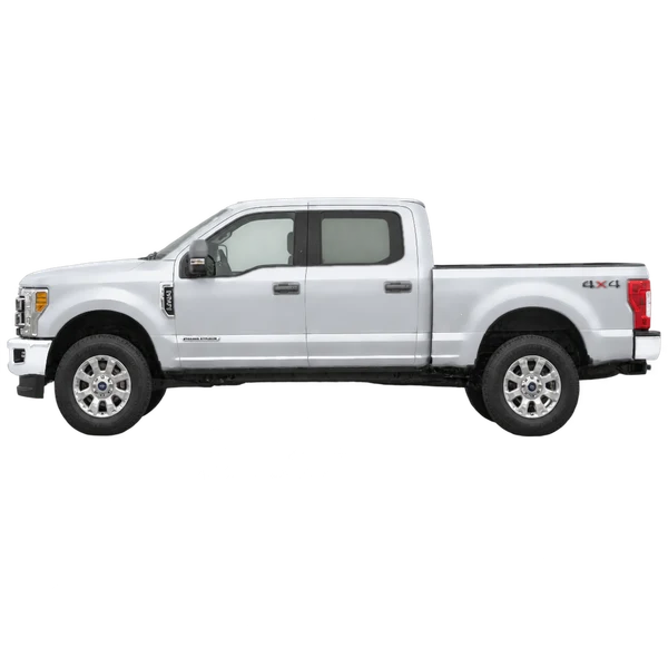 Ford F-350 2020 باللون فضي، منظر جانبي (متجه إلى اليسار)