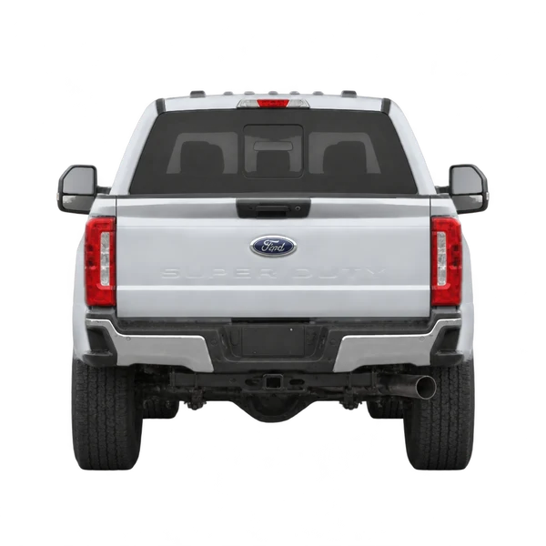 Ford F-350 2023 prata, vista traseira