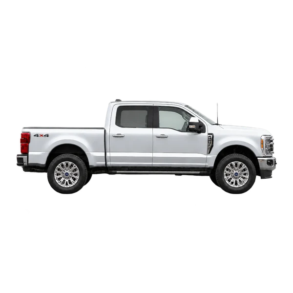 2024 Ford F-350 in Silber, Ansicht: Seite (nach rechts gewandt)