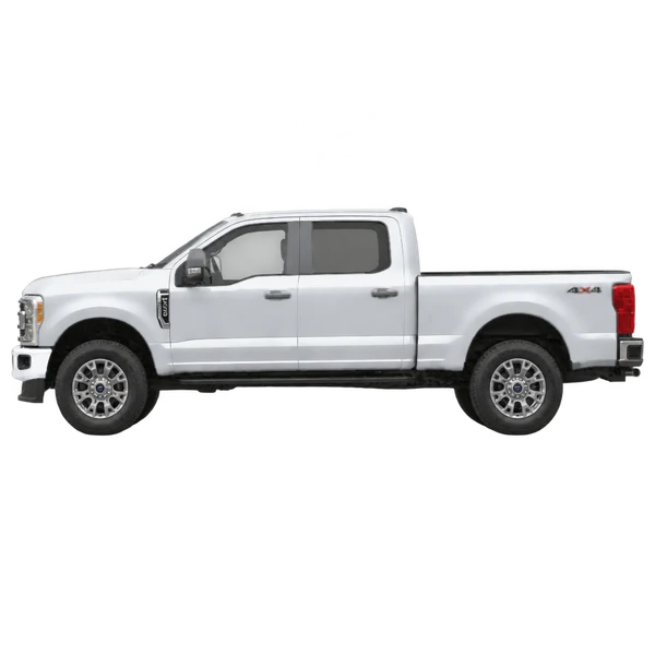 2025 Ford F-350 in Silber, Ansicht: Seite (nach links gerichtet)