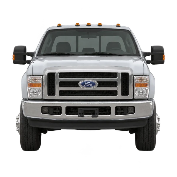 Ford F-450 2008 prata, vista frente