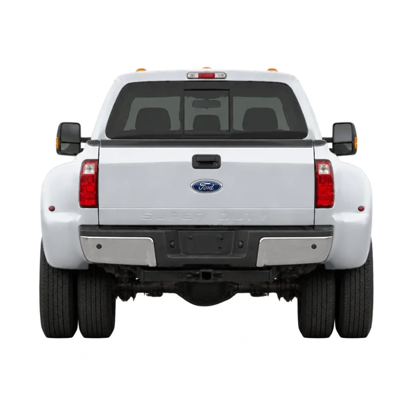 Ford F-450 2008 prata, vista traseira