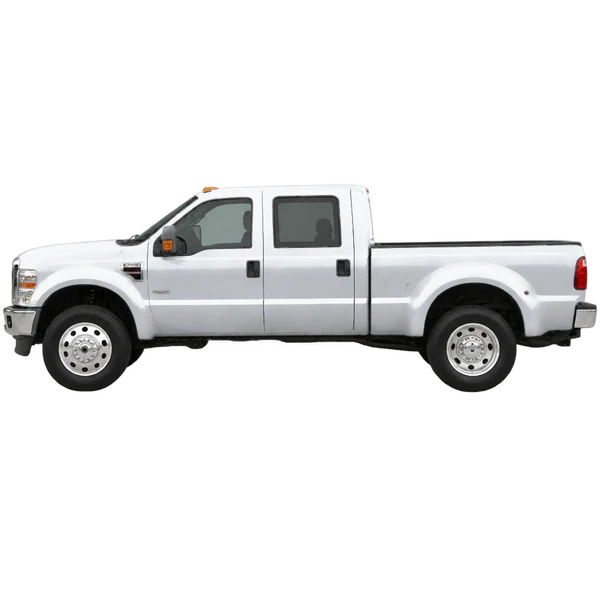 Ford F-450 2008 prata, vista lateral (voltada para a esquerda)