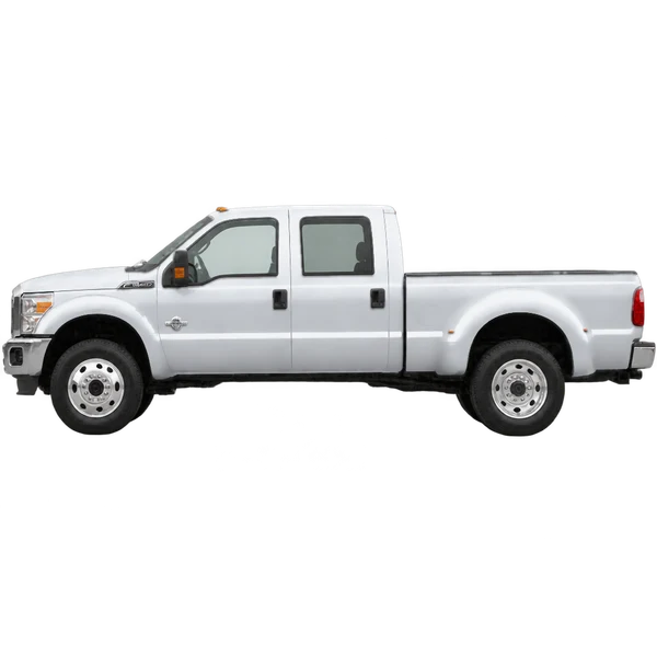 Ford F-450 2014 prata, vista lateral (voltada para a esquerda)