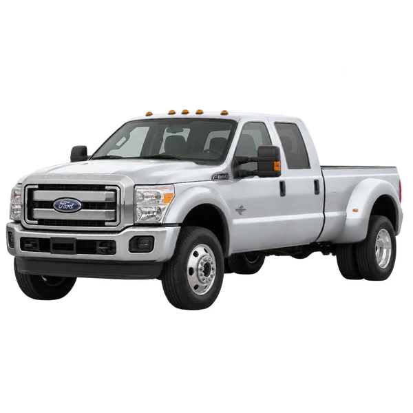 シルバーの2015 Ford F-450(フロントスリークォーター(左向き)ビュー)