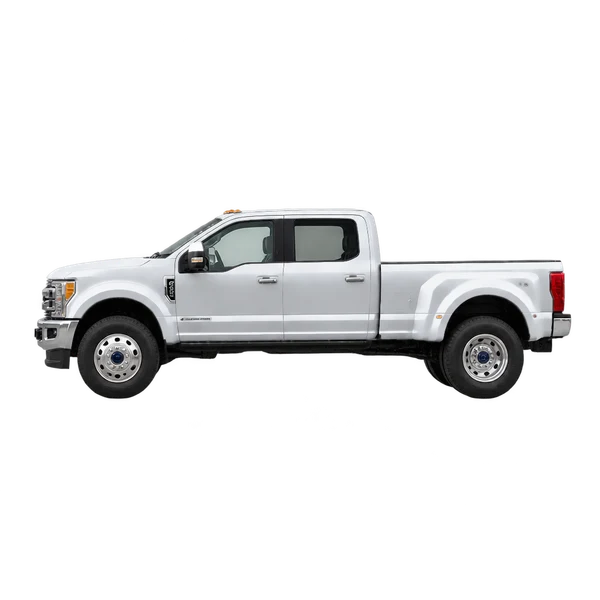Ford F-450 2017 prata, vista lateral (voltada para a esquerda)