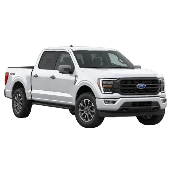 2025 Ford F150 in Silber, Ansicht: Dreiviertelansicht vorne (nach links gerichtet)