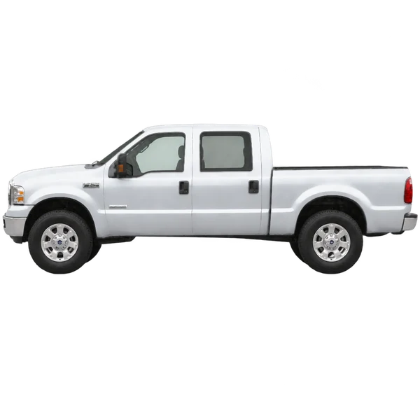 Ford F250 2007 argent, vue côté (vers la gauche)