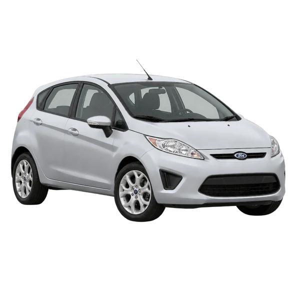 Ford Fiesta 2010 argent, vue trois-quarts avant (orienté vers la gauche)