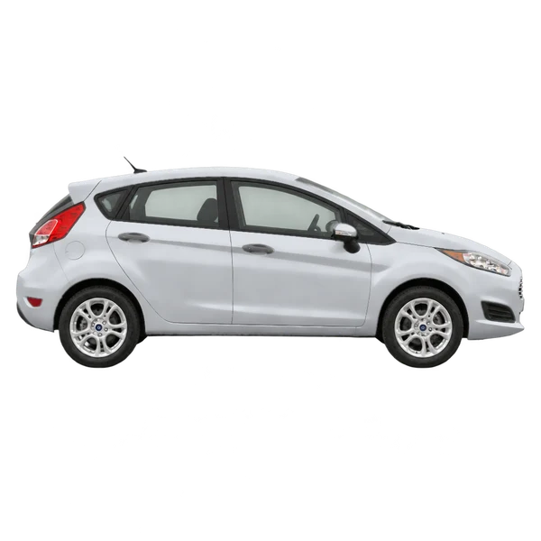 シルバーの2017 Ford Fiesta（側面（右向き）ビュー）