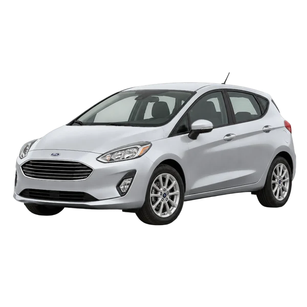 Ford Fiesta 2020 argent, vue trois-quarts avant (orienté vers la gauche)
