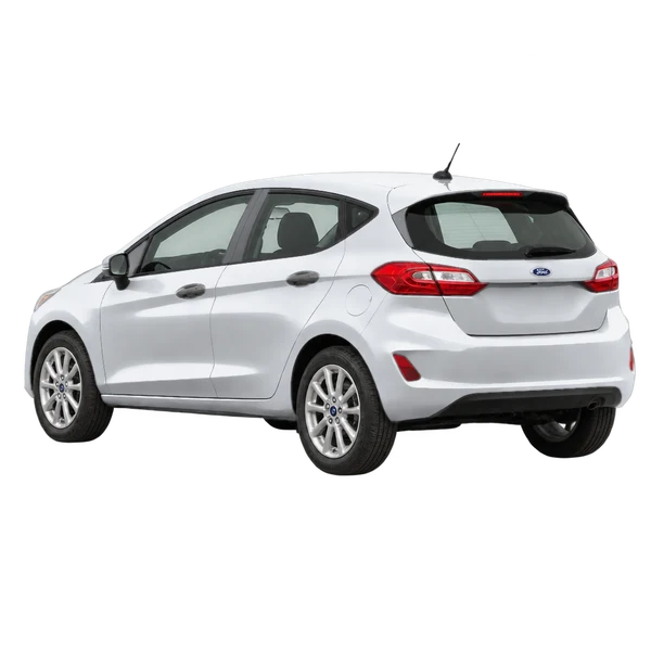 Ford Fiesta 2020 argent, vue trois-quarts arrière (orienté vers la gauche)