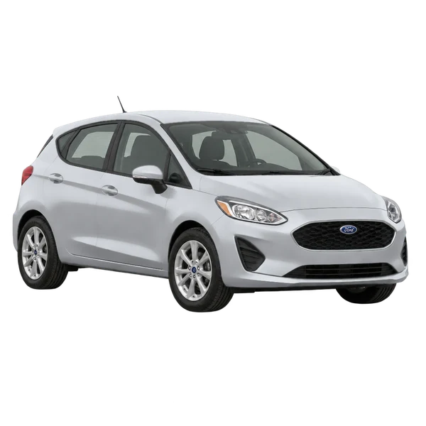 Ford Fiesta 2023 argent, vue trois-quarts avant (orienté vers la gauche)