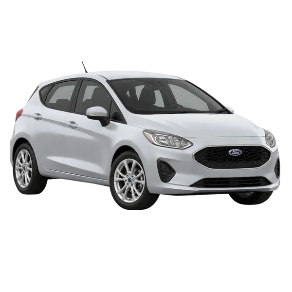 Ford Fiesta 2024 argent, vue trois-quarts avant (orienté vers la gauche)
